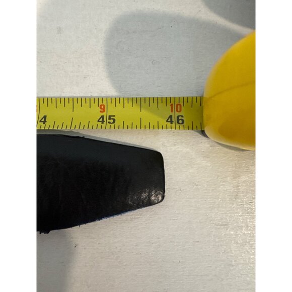 Made in Italy Mens Belt Sz 115 (US 38) Black Leather Smooth Dress Biz Classic - Picture 5 of 8